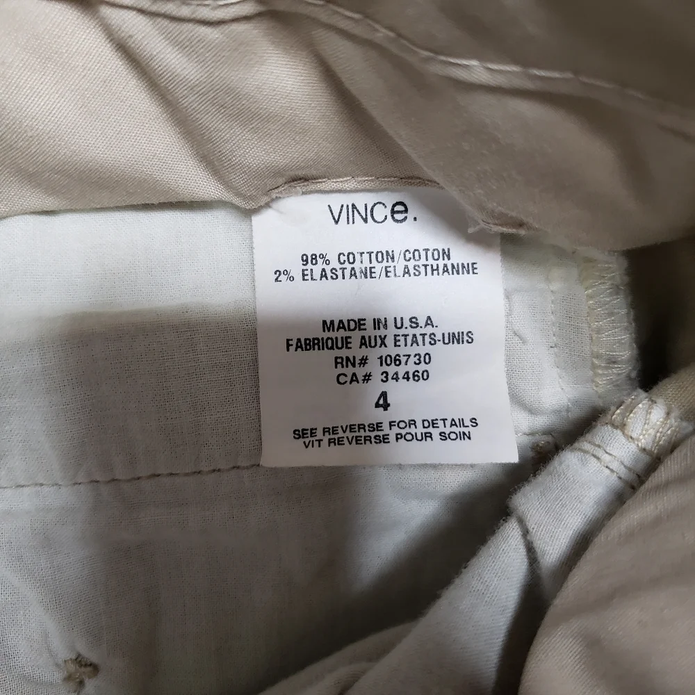 Vince khaki bermuda shorts size 4 cotton - Picture 5 of 5